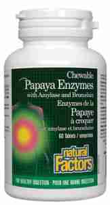 Natural Factors Papaya Enzymes; 120 Chewable Tablets