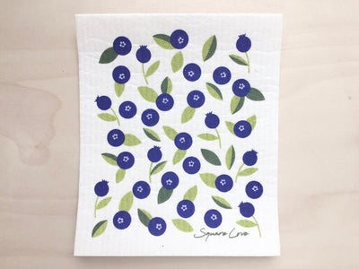 Square Love Swedish Sponge Cloths - Blueberries