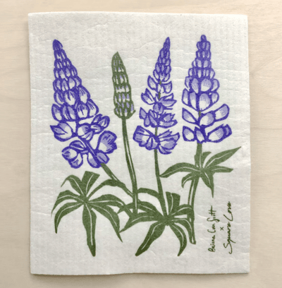 Square Love Swedish Sponge Cloths - Lupins