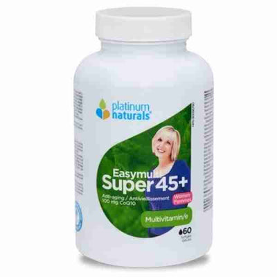 Platinum Naturals Super EasyMulti 45+ for Women, 60 Softgels