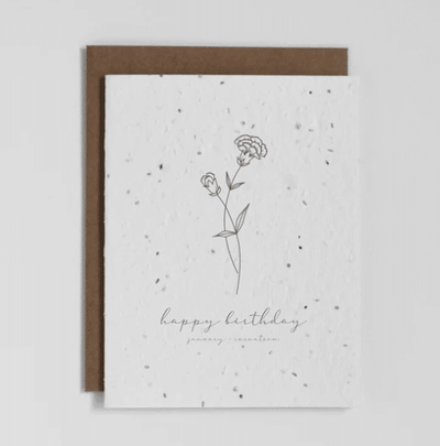 The Good Card - Birth Flower: January Carnation