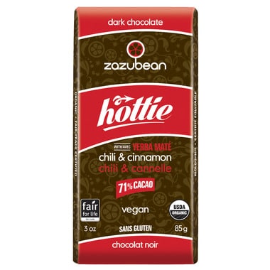 Zazubean Hottie: Chilli & Cinnamon Dark Chocolate Bar