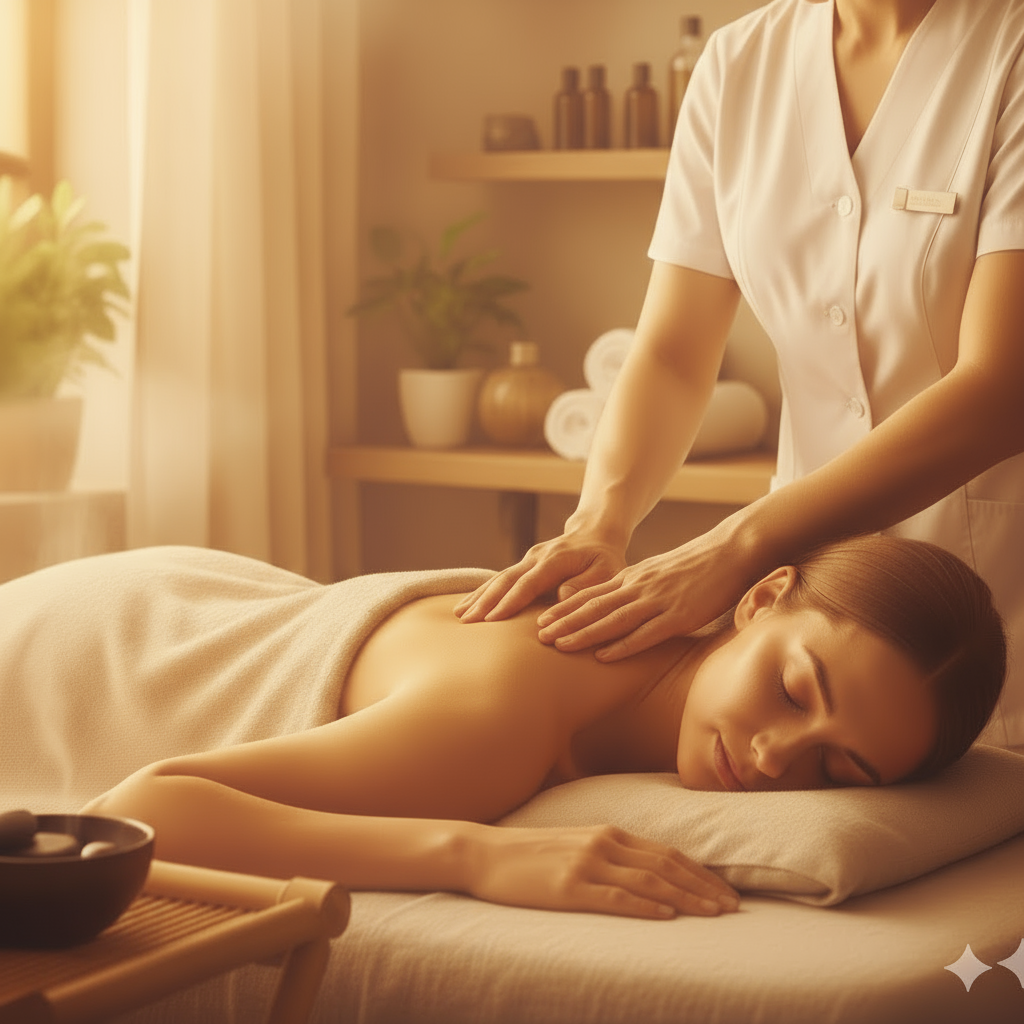 Massage therapy session