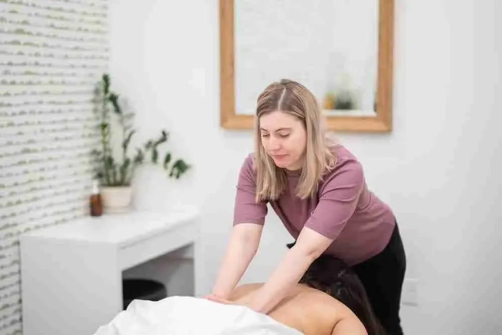 Massage therapy at Luminate Co