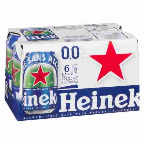 Heineken Alcohol Free Beer, 6X330ml