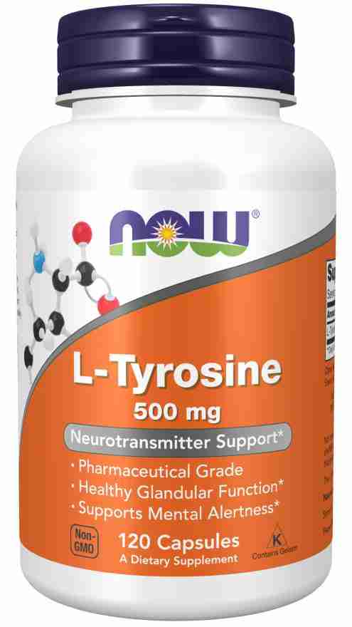 NOW L-Tyrosine 500Mg - 120 Capsules