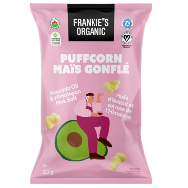Frankie's Organic Puffcorn Avocado Oil & Pink Himalayan Salt, 120 g