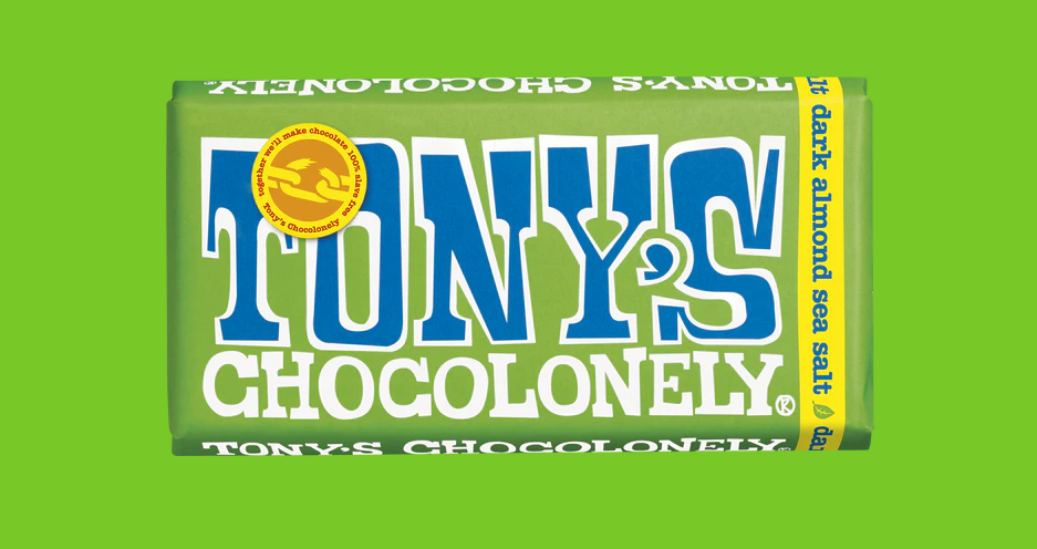 Tony's Chocolonely 51% Dark Chocolate Almond & Sea Salt Bar, 180G
