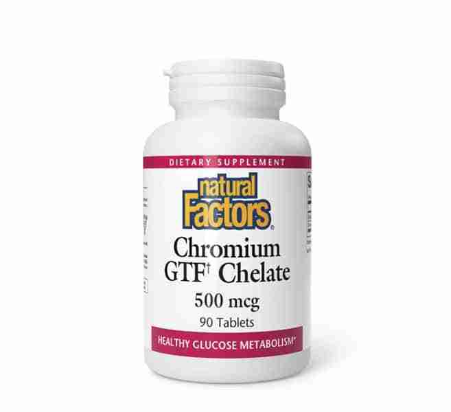 Natural Factors Chromium GTF Chelate 500Mcg 90 Tabs