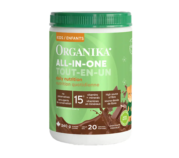 Organika Kids All-In-One Daily Nutrition, Chocolate, 340 g
