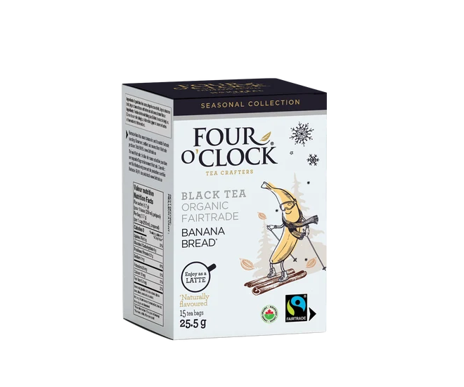 Four O'Clock Banana Bread Black Tea, 15 Tea Bags