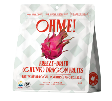 Oh Me! Freeze Dried Dragon Fruits (Chunk), 56G