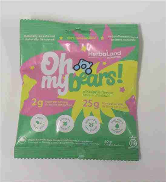 Herbaland Oh My Bears! Pineapple Gummies, 50 g