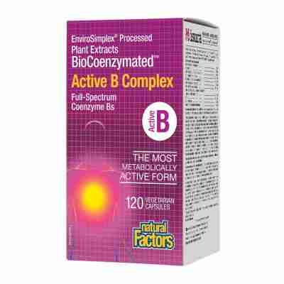 Natural Factors BioCoenzymated Active B Complex, 120 Vegetarian Capsules