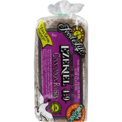 Food For Life Ezekiel 4:9 Cinnamon Raisin Sprouted Whole Grain Bread, 680 g