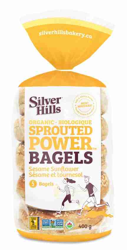 Silver Hills - Sprouted Power Sesame Sunflower Bagel - 400G/5 Bagels