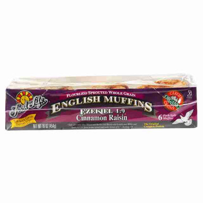 Food For Life Ezekiel 4:9 Cinnamon Raisin English Muffins - 6 Count