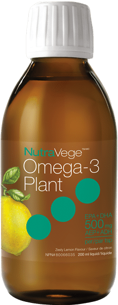 Nature's Way Nutravege Omega-3 Plant Liquid Zesty Lemon Flavour 200Ml
