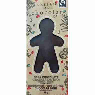 Galerie Fair Trade Dark Chocolate Mint Gingerbread Man, 80 g