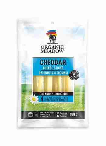 Organic Meadow, Cheddar Cheese Sticks, 168G/8 Pieces