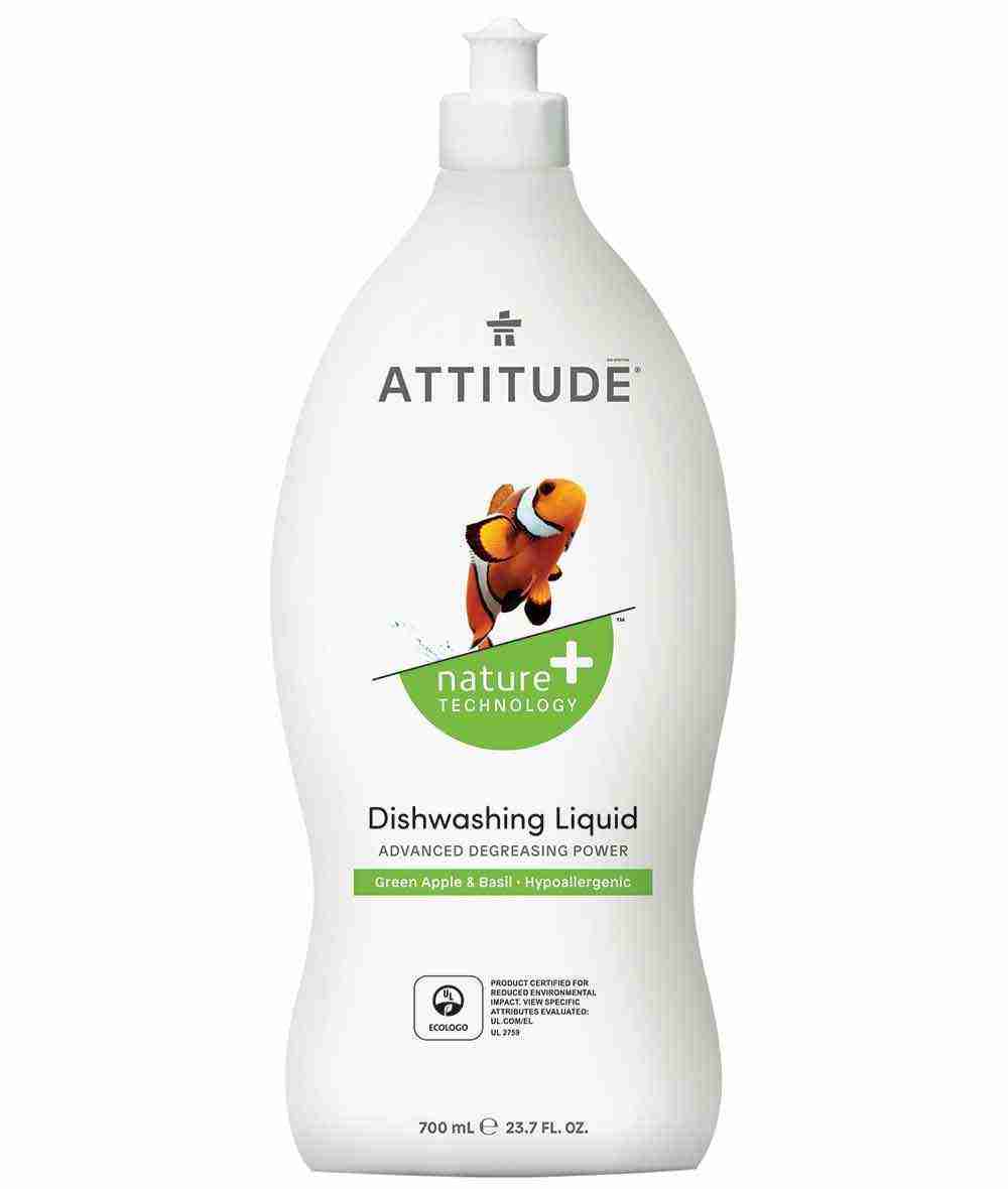 Attitude Living - Dishwashing Liquid Green Apple & Basil, 700Ml
