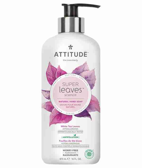 Attitude Living - Natural Hand Soap White Tea Leaves, 473Ml