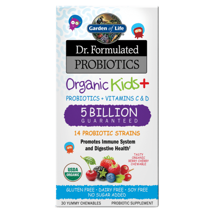 Garden Of Life Organic Kids+ Probiotic Shelf Stable (5 Billion) - 30Chews