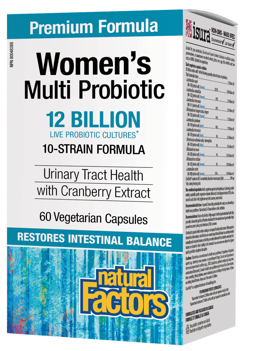 Natural Factors Women's Multi Probiotic 12 Billion CFU, 60 Capsules