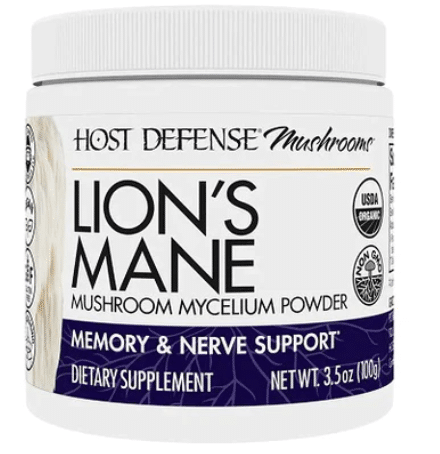 Host Defense Lion's Mane Mushroom Mycelium Powder, 100 g