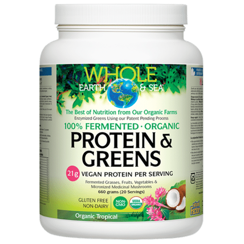 Whole Earth & Sea 100% Fermented Organic Protein & Greens: Organic Tropical - 660G