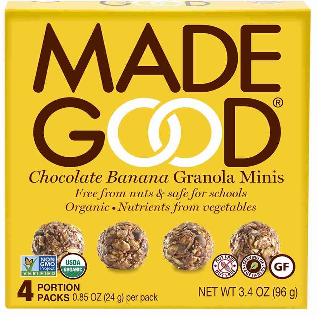 Made Good Bars Chocolate Banana Granola Minis - 4X24g Packs (96G)