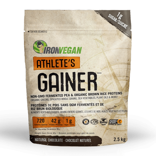Ironvegan Athlete’S Gainer: Natural Chocolate 2.5Kg