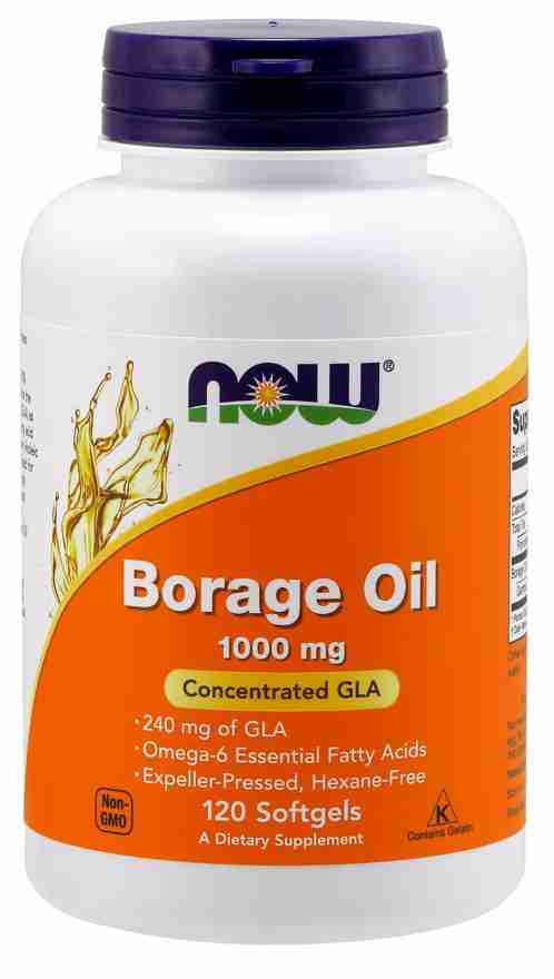 NOW Borage Oil 1000 mg, 120 Softgels