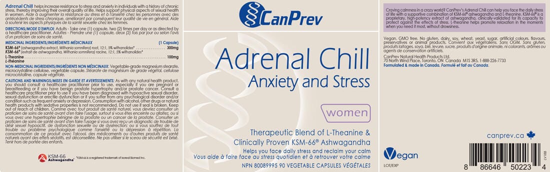 CanPrev Adrenal Chill for Women 90 Capsules