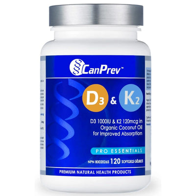 Canprev - D3 & K2, 120 Softgels