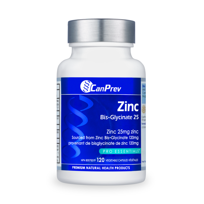 CanPrev Zinc Bis-Glycinate 25 120 Capsules