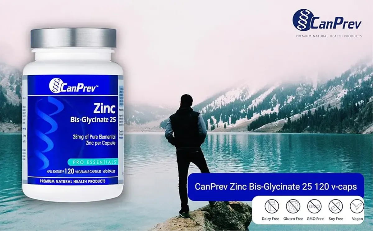CanPrev Zinc Bis-Glycinate 25 120 Capsules