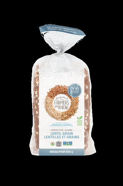 One Degree Sprouted Lentil Grain Bread, 600 g