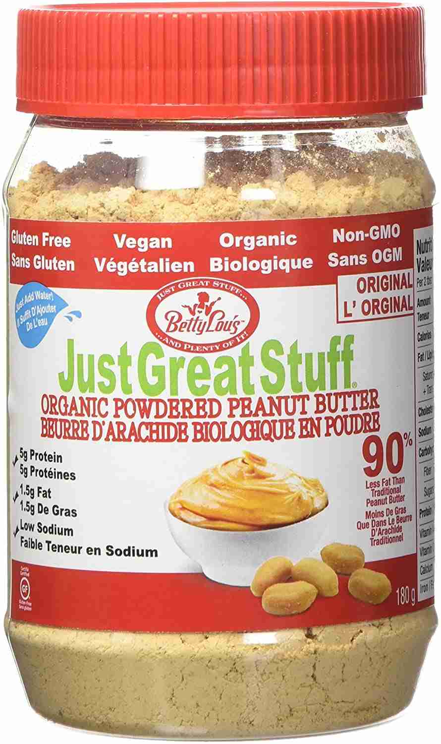 Betty Lou's Organic Powdered Peanut Butter 180G