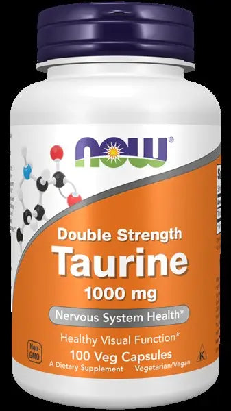 NOW Taurine 1000Mg Double Strength, 100Vcaps