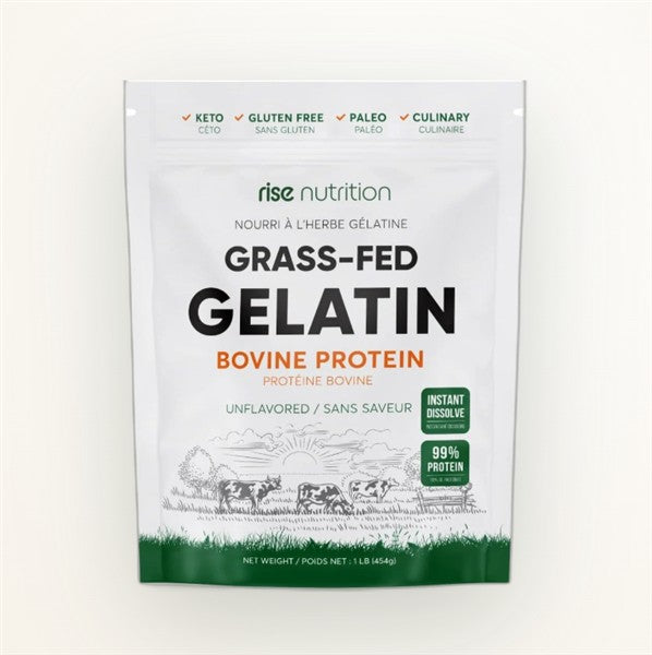 Rise Nutrition Grass-Fed Gelatin Protein Powder, 8Oz