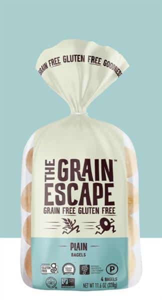 The Grain Escape- Grain & Gluten Free Bagels, Plain, 4 Pk
