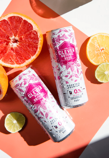 Clever Mocktails Non Alcoholic Gin & Tonic Rose, 355Ml
