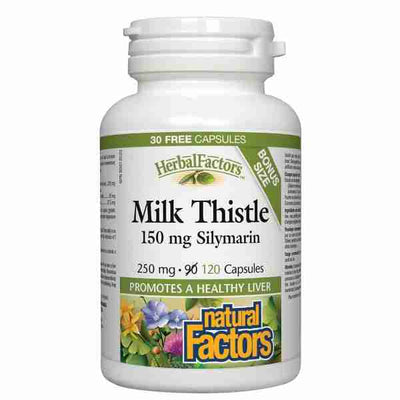 Natural Factors HerbalFactors Milk Thistle 250 mg, 90 Capsules