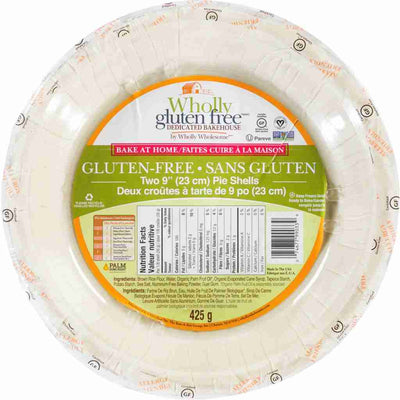 Wholly Wholesome, Gluten Free Pie Shell 9' 2 Pack, 425G