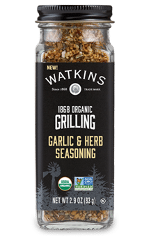 Watkins Organic Garlic & Herb Grilling Seasoning, 83 g