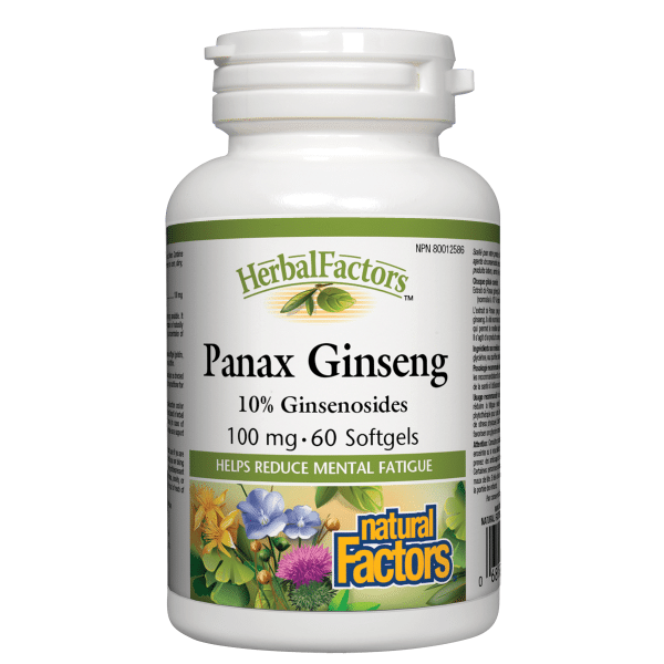 Natural Factors Panax Ginseng 100Mg 60 Softgels