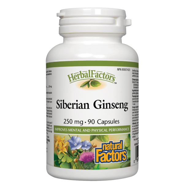 Natural Factors Herbalfactors® Siberian Ginseng 250Mg 90 Capsules
