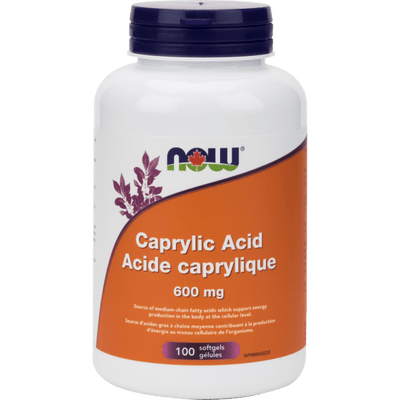 NOW Caprylic Acid 600Mg 100 Softgels