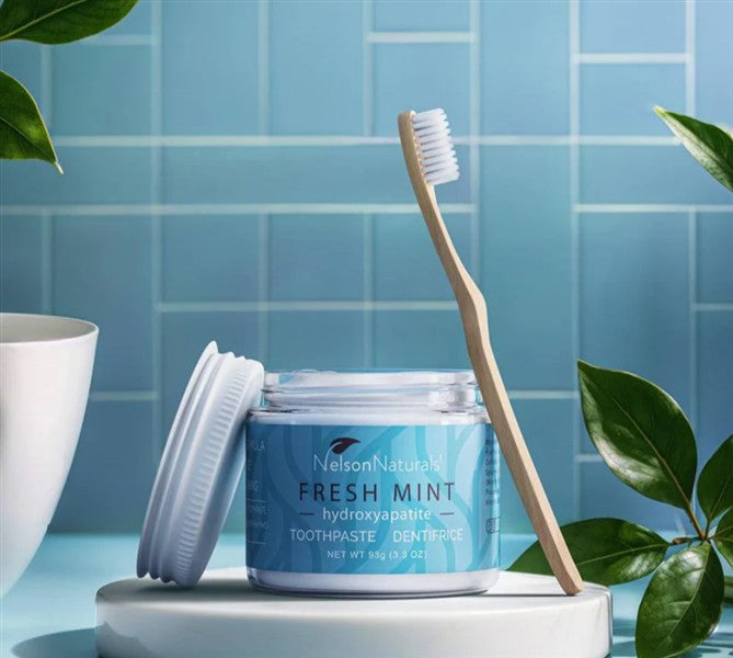 Nelson Naturals Zero Waste Toothpaste with Hydroxyapatite, Fresh Mint, 93 g